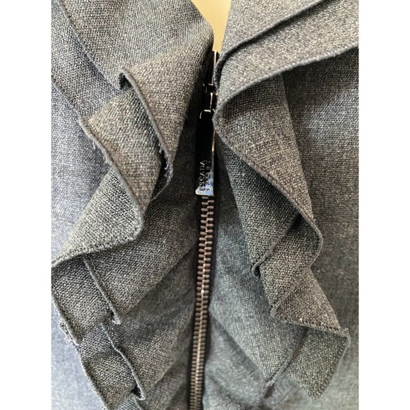 Escada Sport Sheath Dress V Neck Sleeveless Wool Ruffled Belt Lined Zip … - Picture 8 of 12